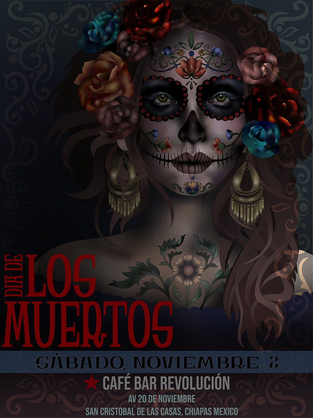 Dia de los Muertos, poster design - Adobe Illustrator