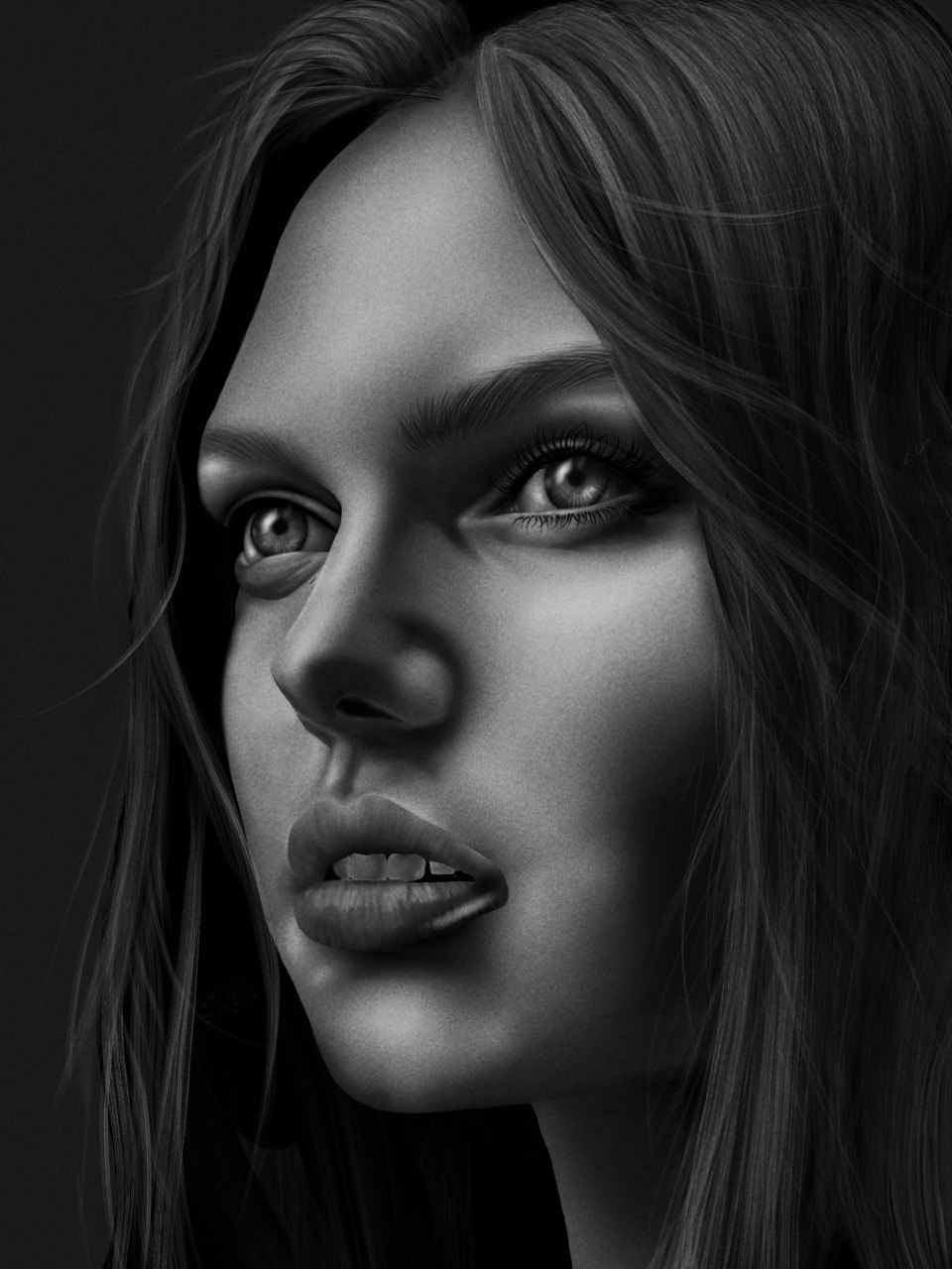 Portrait of a woman - Digital drawing, Procreate