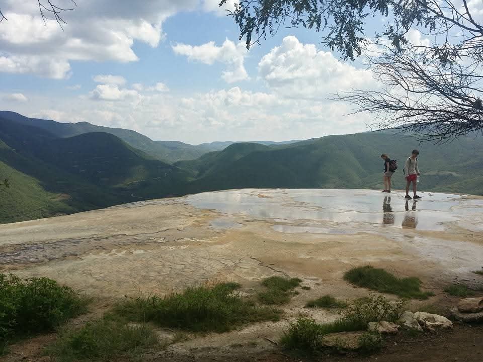 Hierve de Agua, a petrified waterfall in San Lorenzo Albarradas, Oaxaca, Mexico