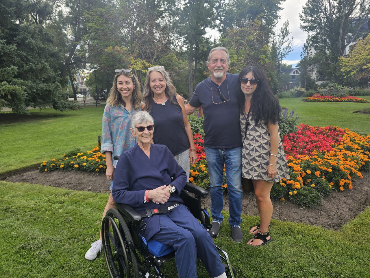 My family with my late Auntie.