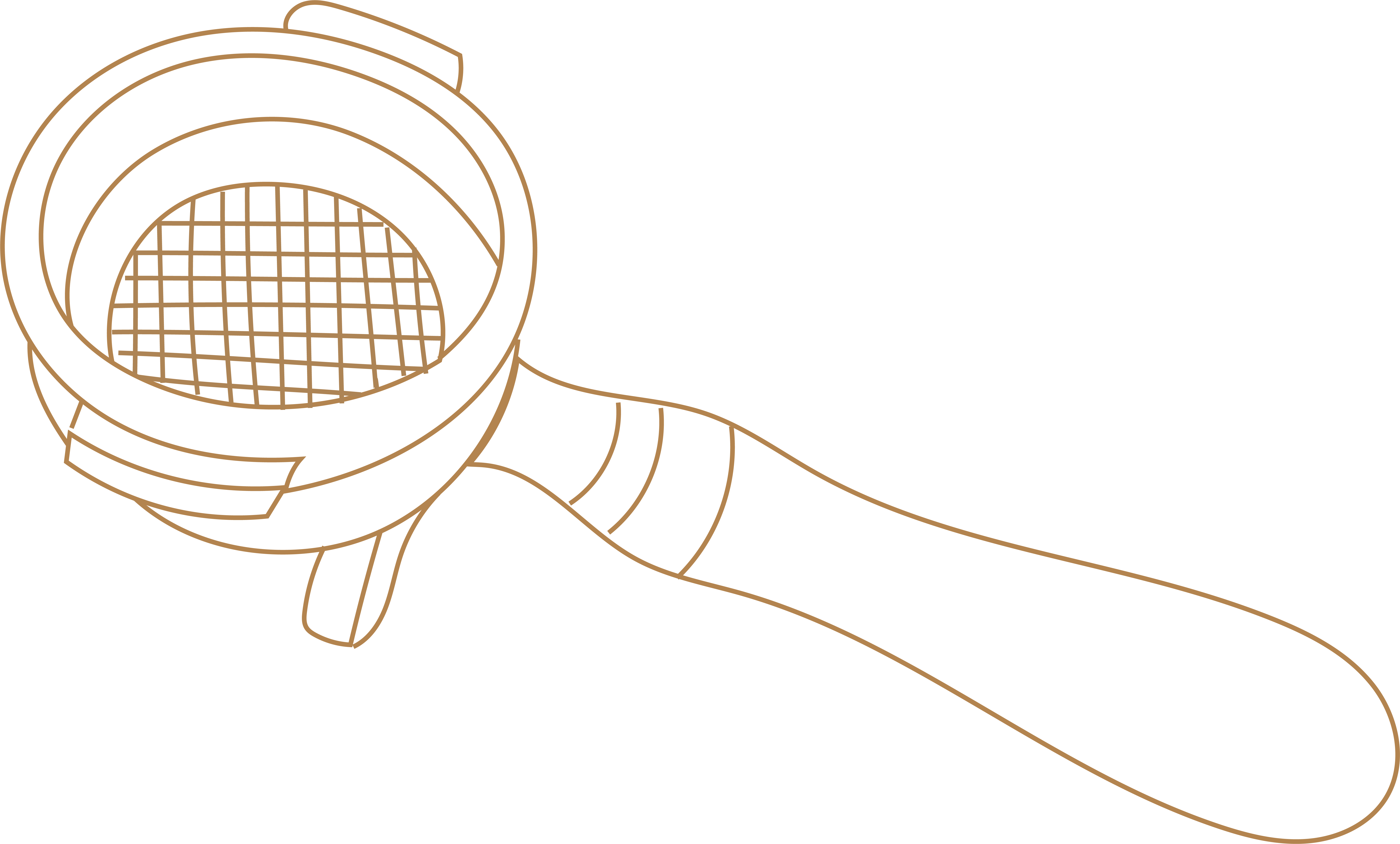 Sufficient Grounds - espresso portafilter branding illustration