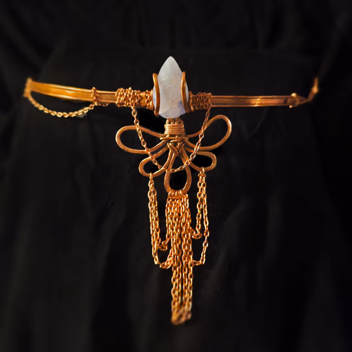 The Art Nouveau style headpiece I made for my composite photo project.