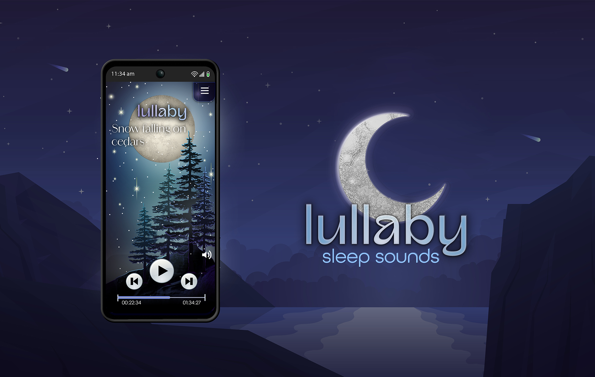 Lullaby Sleep Sounds App Prototype