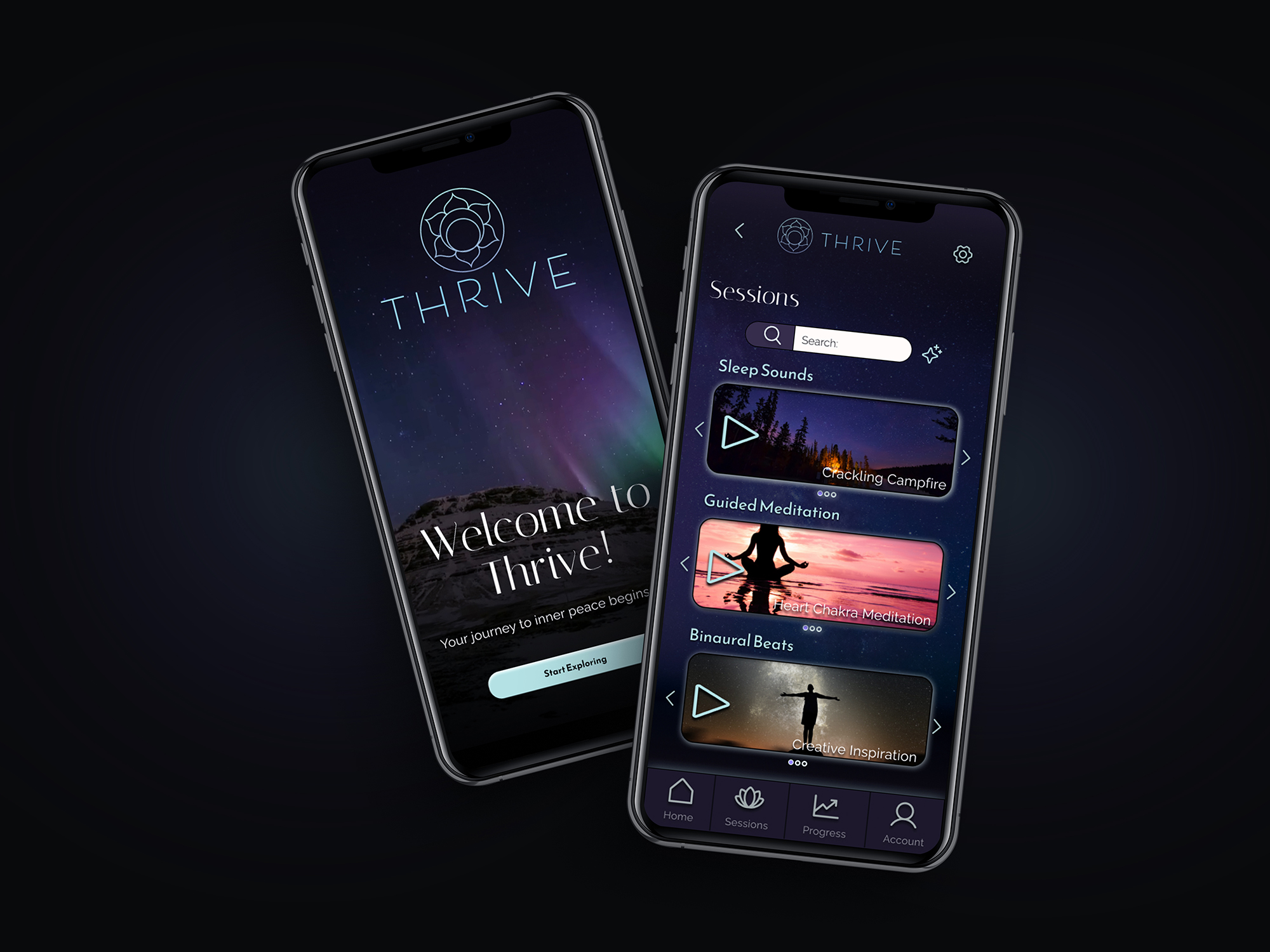 Thrive Meditation App prototype