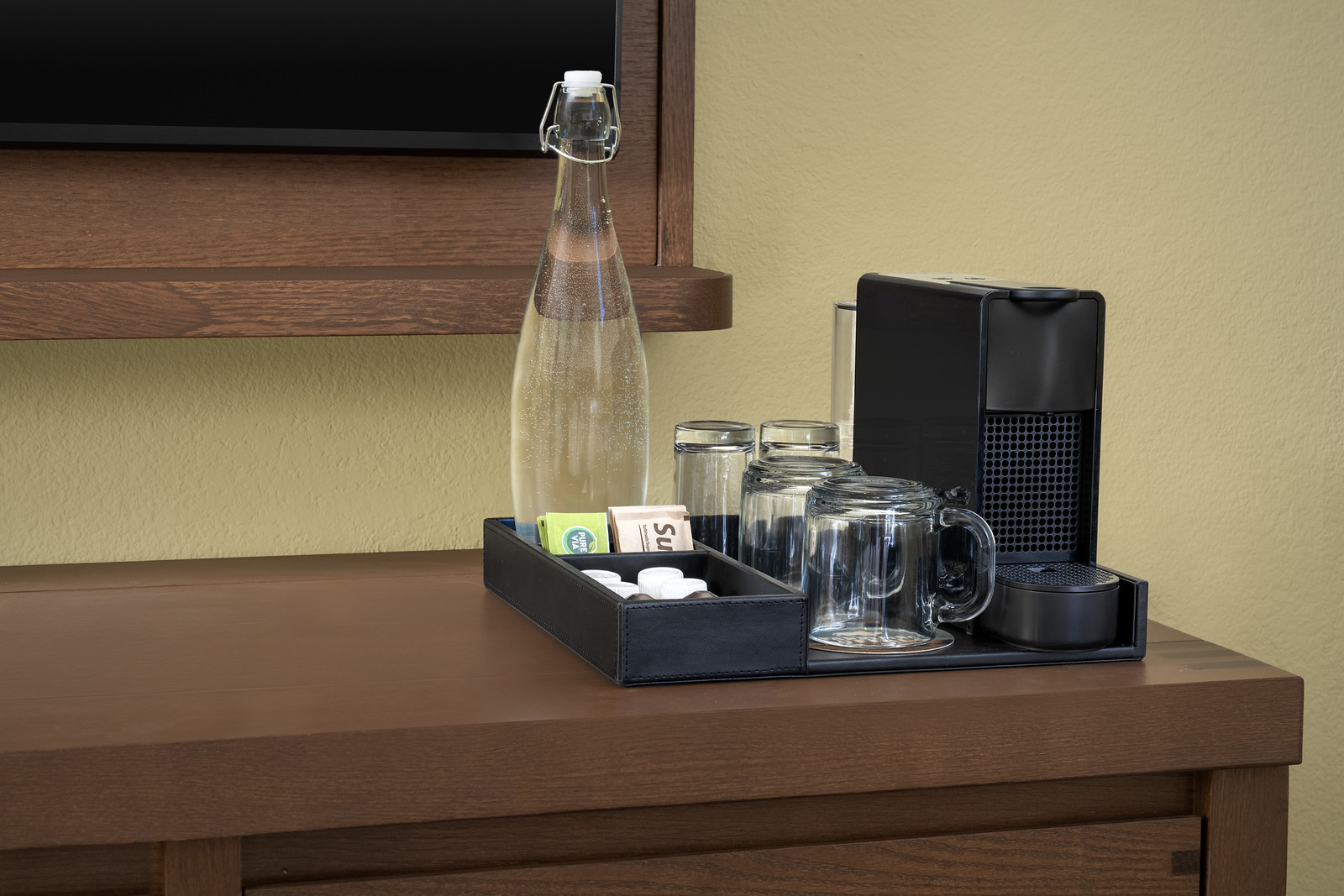 Coffee section within the hotel's room