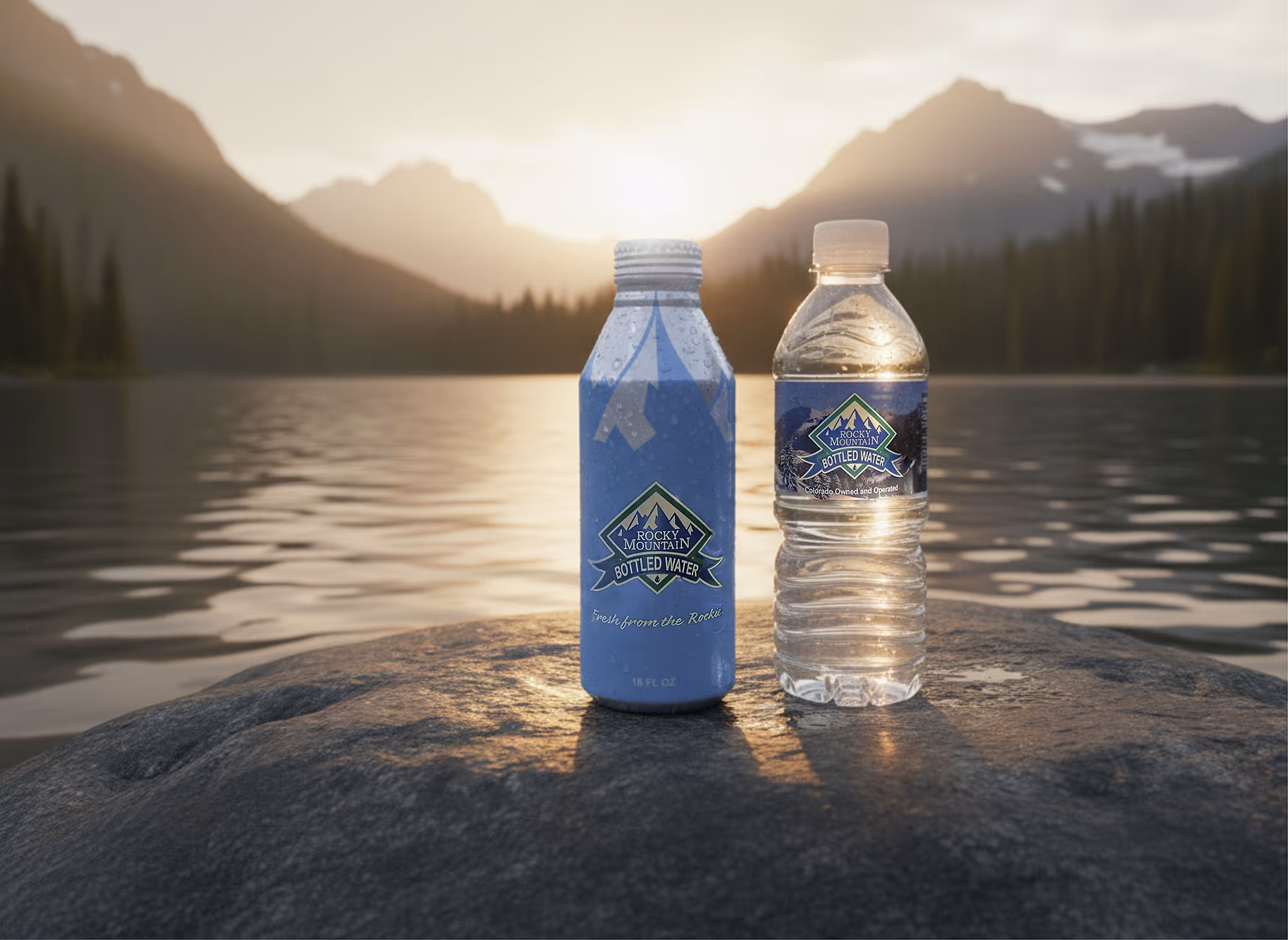 Custom Label Water with Aluminum Bottle