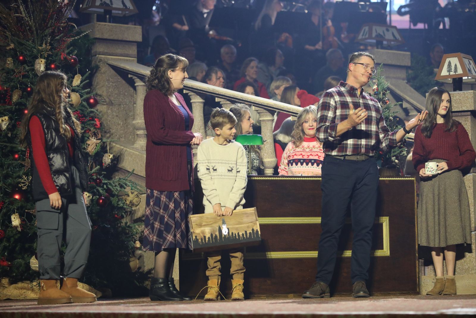 A family scene from the Christmas drama
