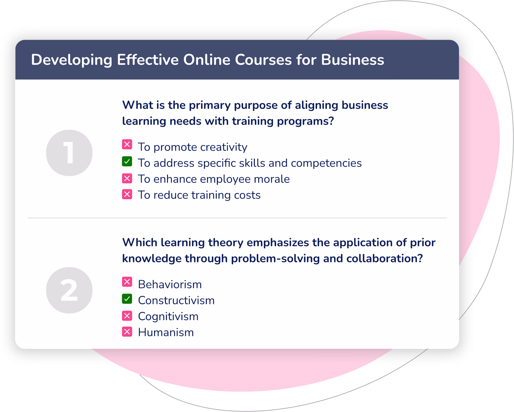 AI-generated courses and quizzes