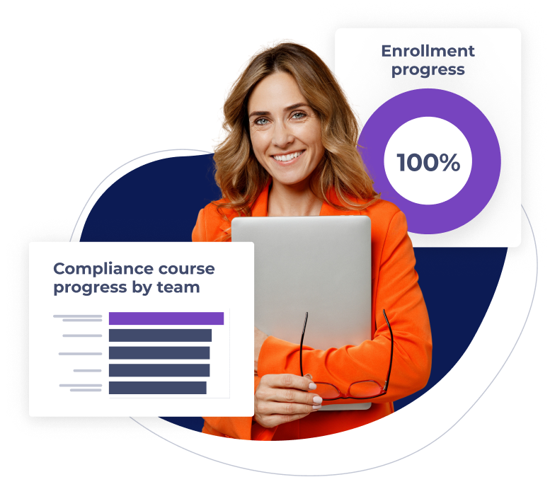 illustration of a sales enablement course library