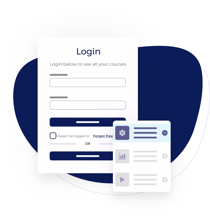 illustration of a web login form