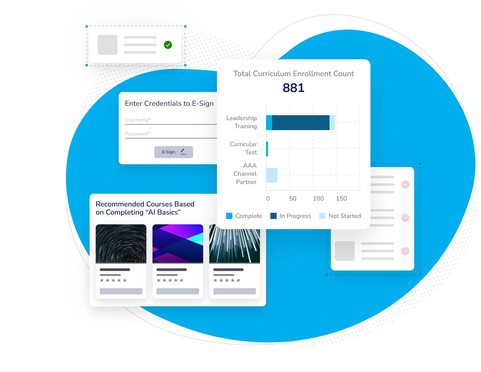illustration of a sales enablement course library