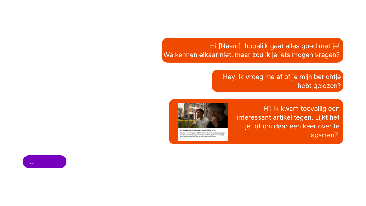 Social Selling voorbeeld van hoe het niet moet