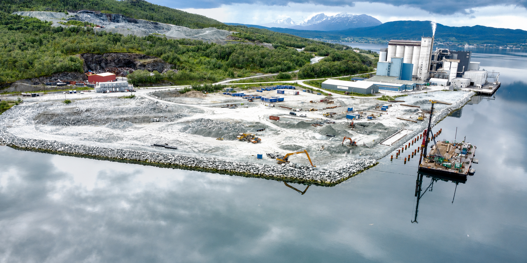 Kaiutbyggingen på Bergneset følger planen