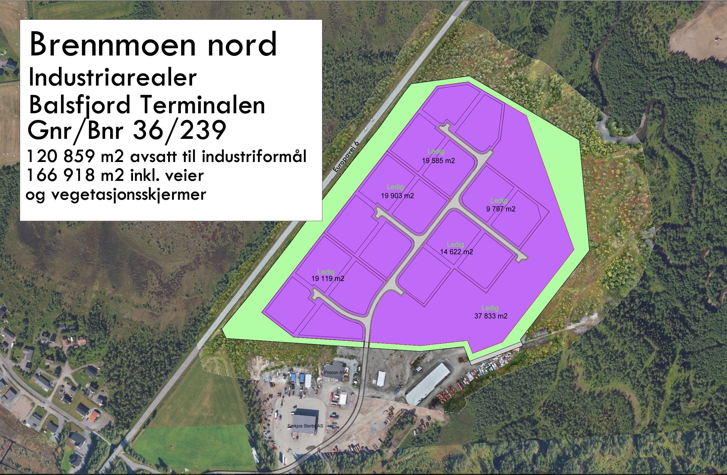 Næringstomter til salgs Brennmomyra