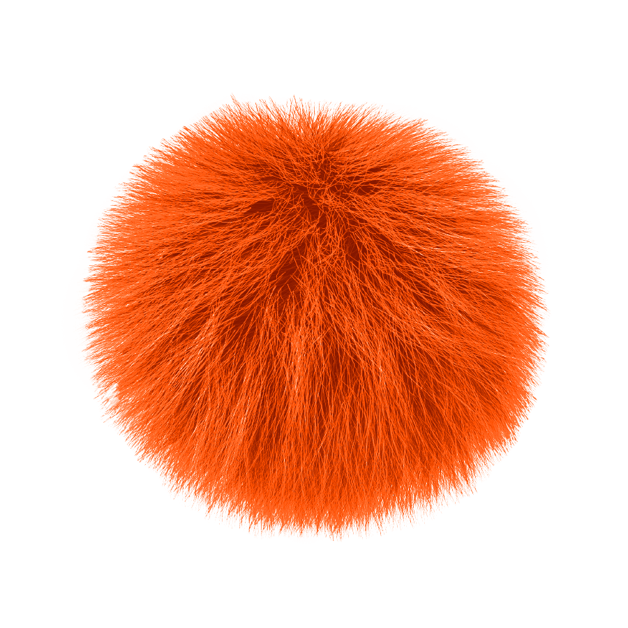 Orange fluffy ball