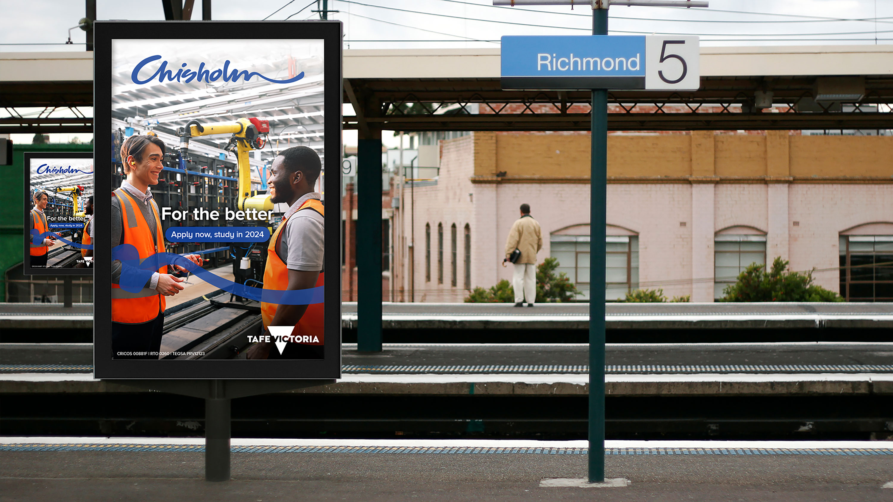 The Fuel Agency Chisholm For the Better Advertising Campaign train station