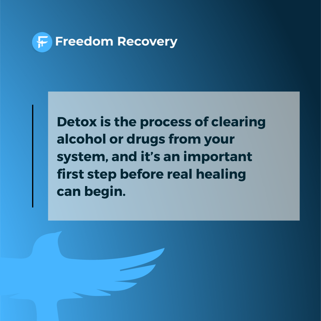 A graphic image from an addiction treatment Idaho center defining detox