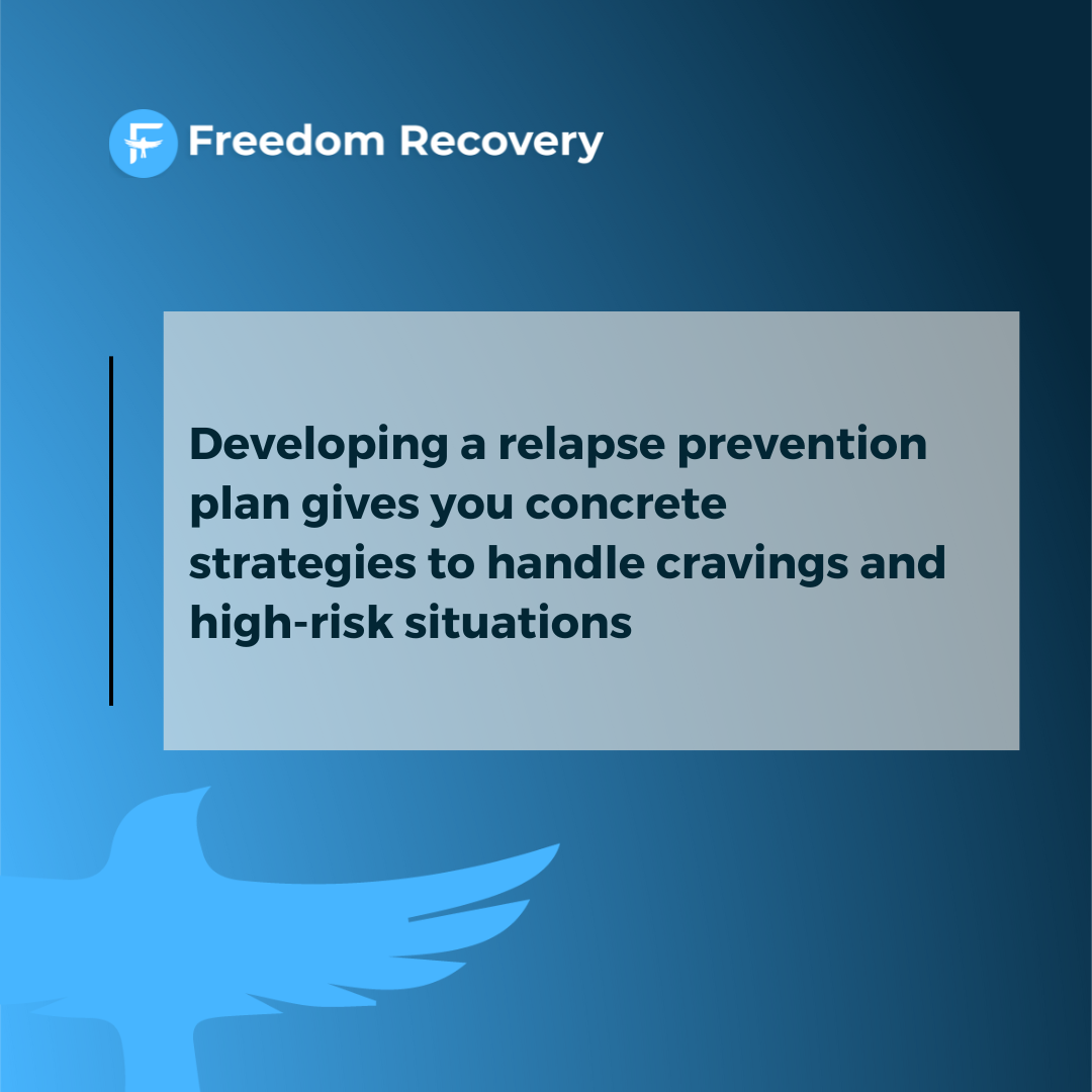 A graphic image about how to combat unseen challenges in an inpatient rehab by developing relapse prevention plan