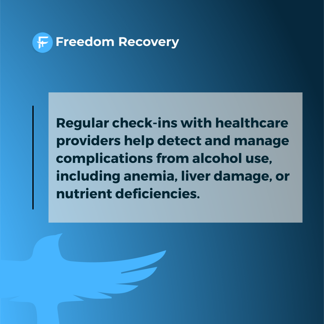 A graphic image about how helpful it is to have regular check-ins with residential inpatient program providers 