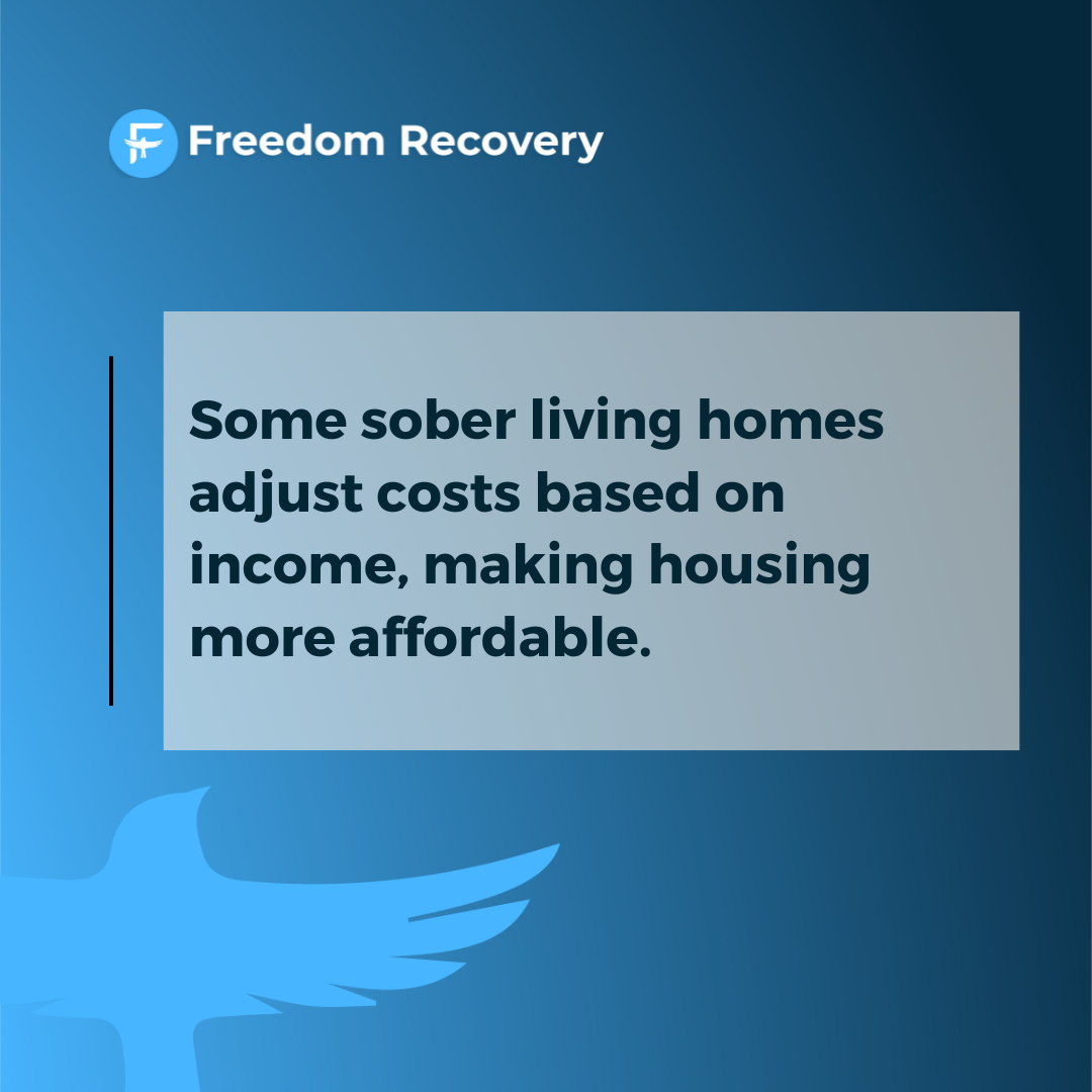 A graphic image about sliding scale fees in sober living Idaho