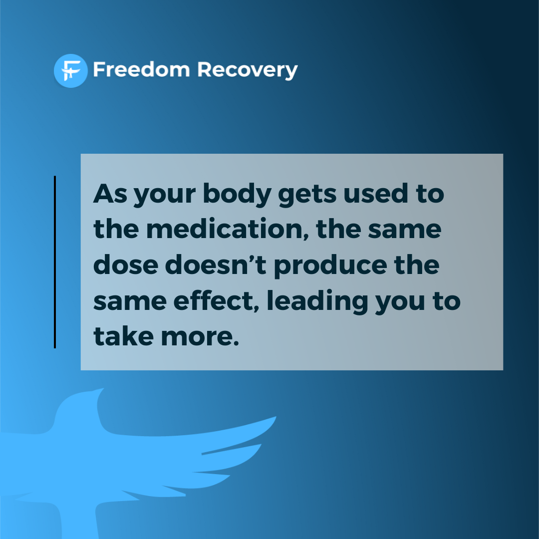 A graphic image about how one can get addicted to prescription drugs