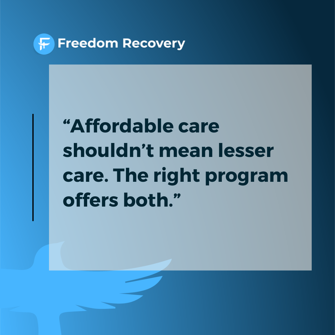 A graphic image stating that affordable treatment and quality clinical support are both possible through PHP in Idaho programs that accept Medicaid coverage