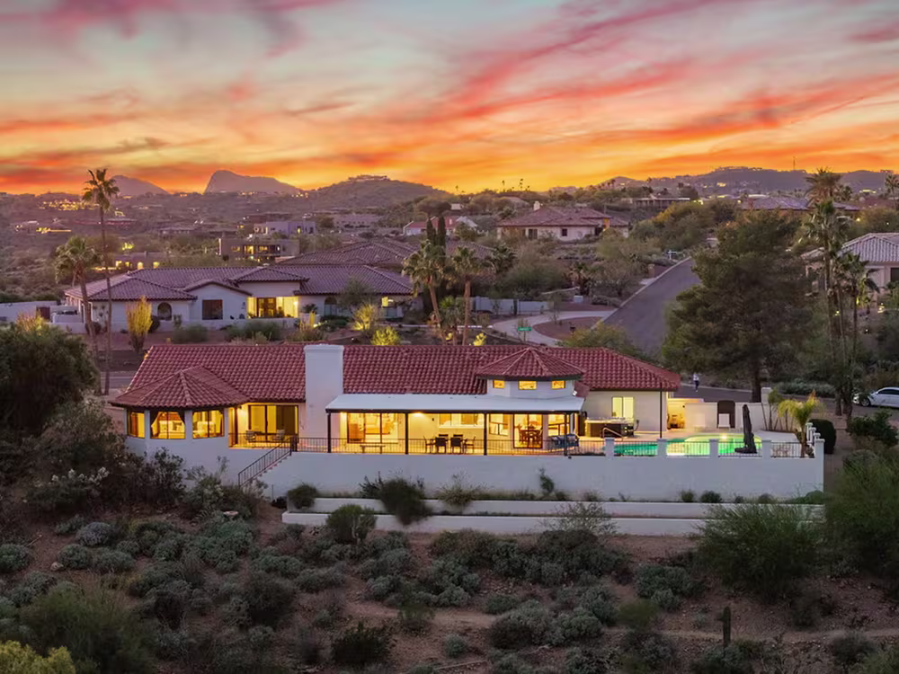  Backyard and outdoor seating at a Scottsdale short-term rental