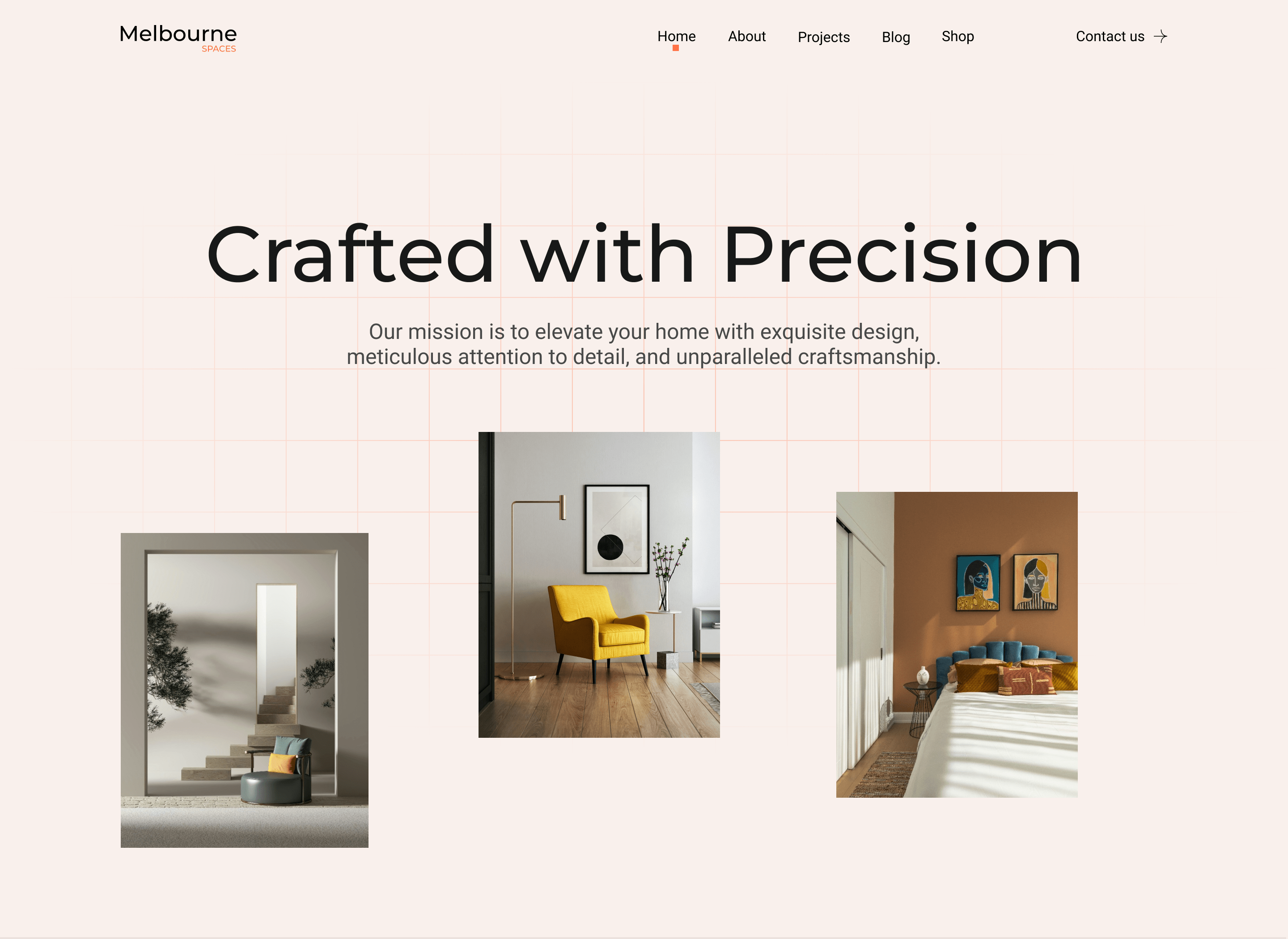 Interior Webflow Template Melbourne -Designed by Azwedo.com and Wedoflow.com