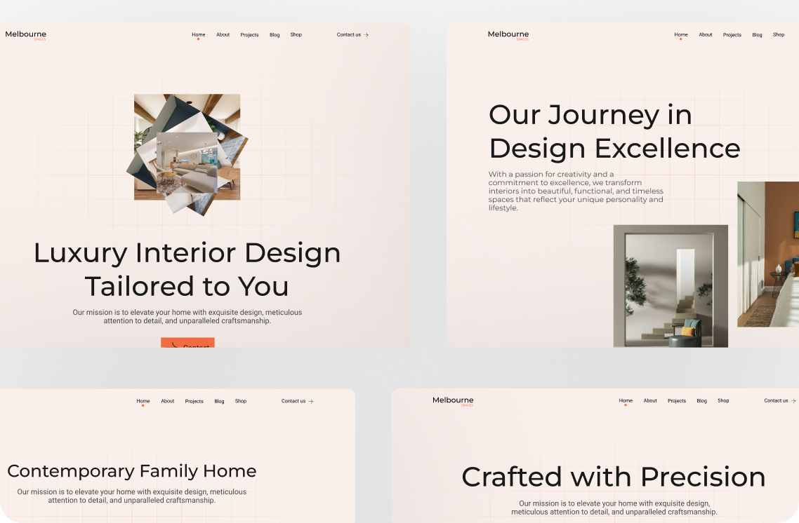 Interior Webflow Template Melbourne -Designed by Azwedo.com and Wedoflow.com