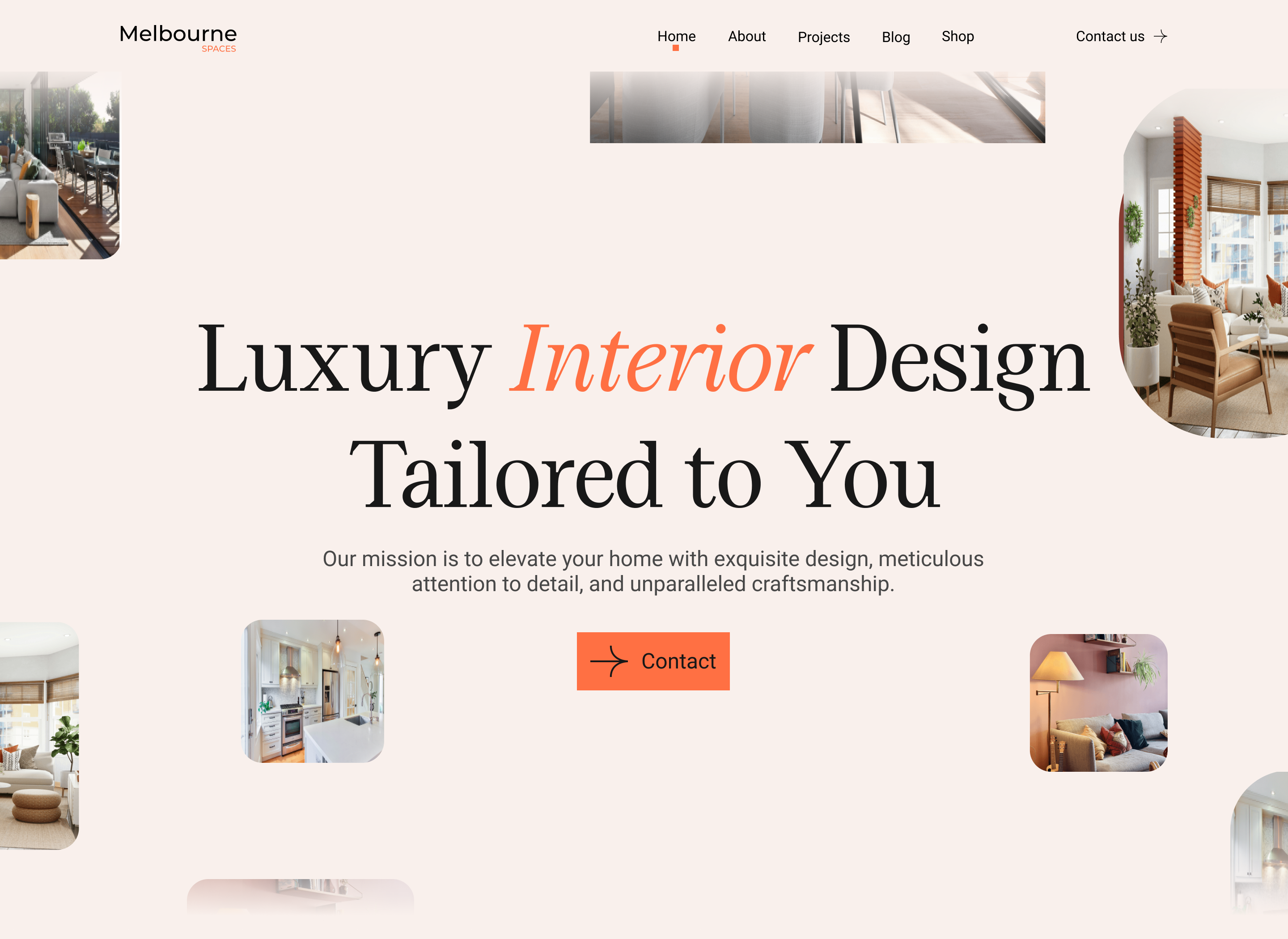 Interior Webflow Template Melbourne -Designed by Azwedo.com and Wedoflow.com