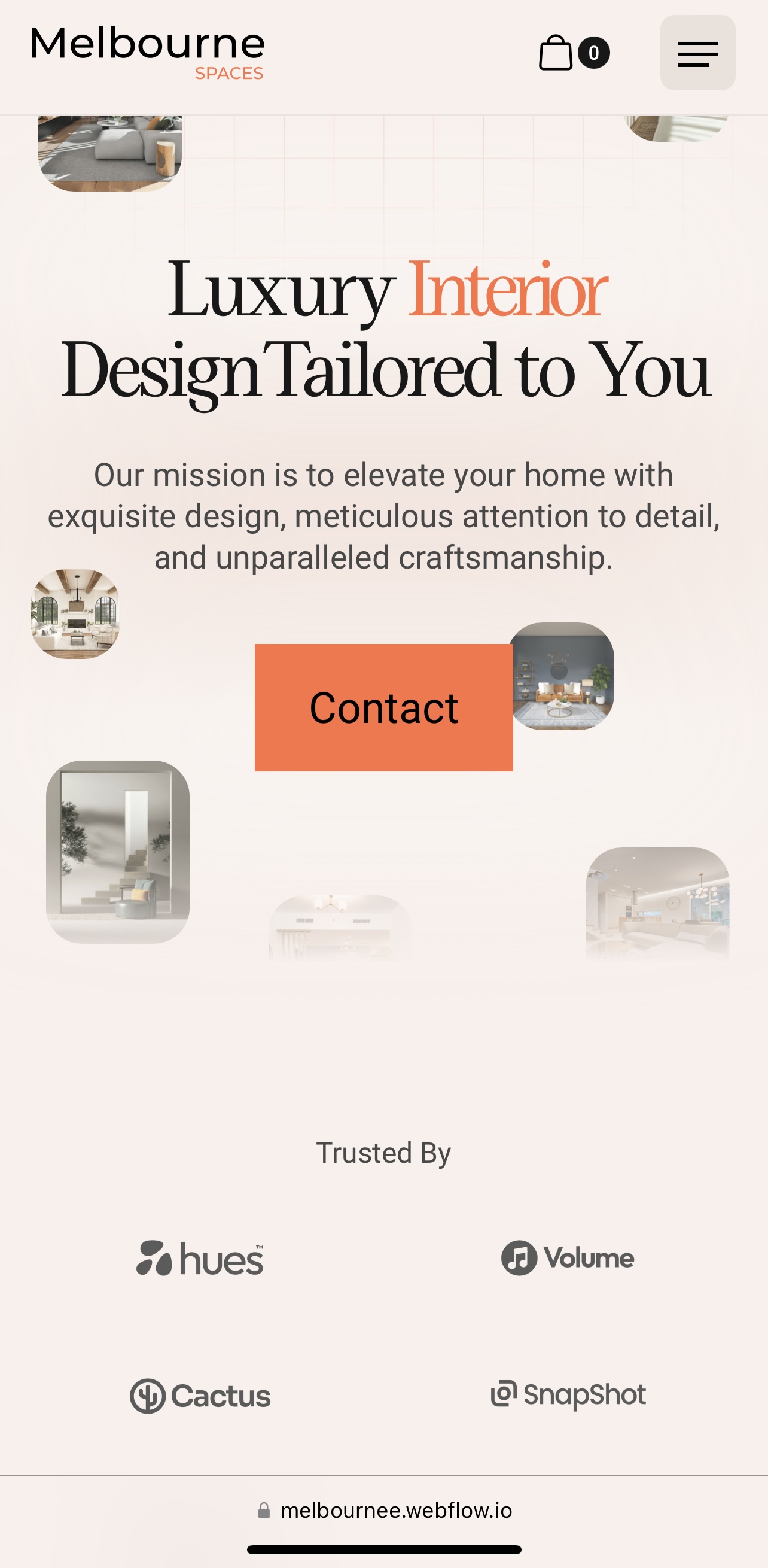 Interior Webflow Template Melbourne -Designed by Azwedo.com and Wedoflow.com