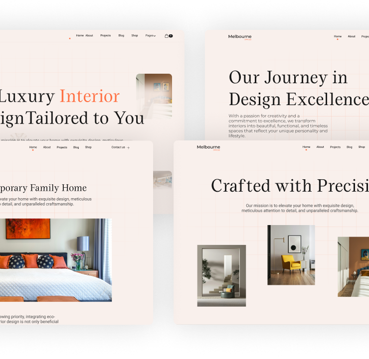 Interior Webflow Template Melbourne -Designed by Azwedo.com and Wedoflow.com