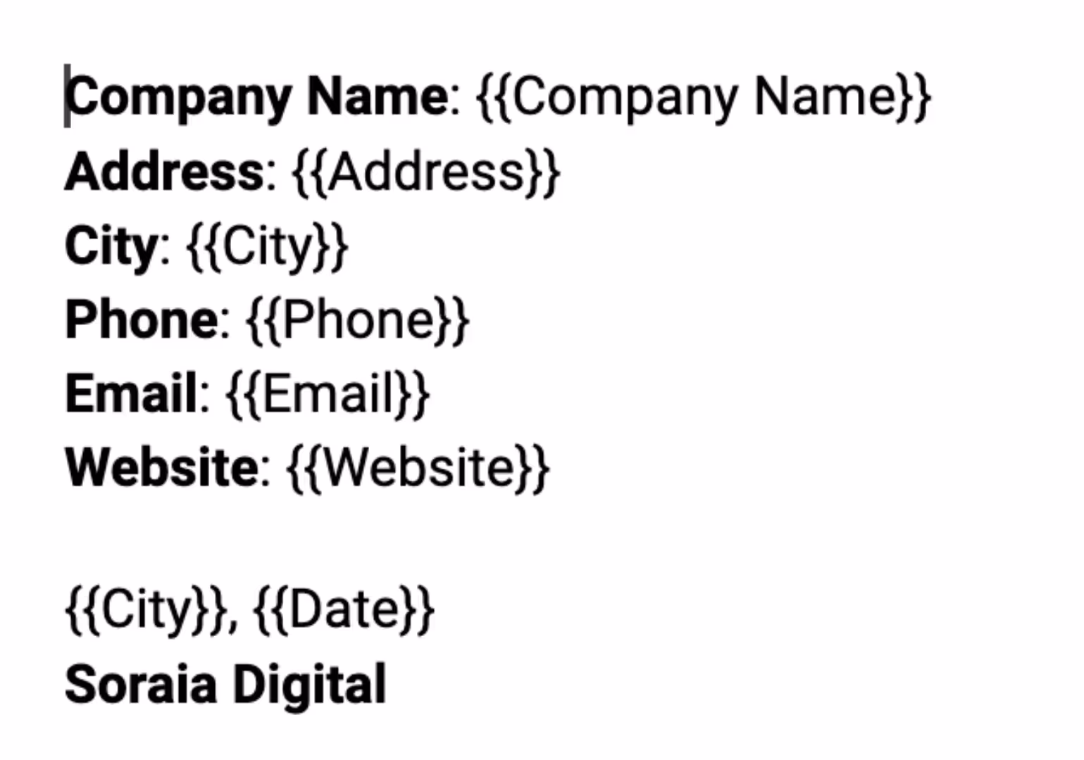 docs template
