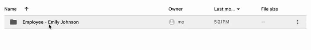 folder drive- Employee