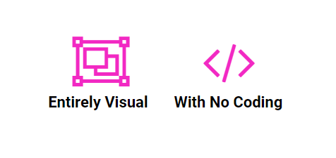 Bubble.io: Entirely visual, with No coding