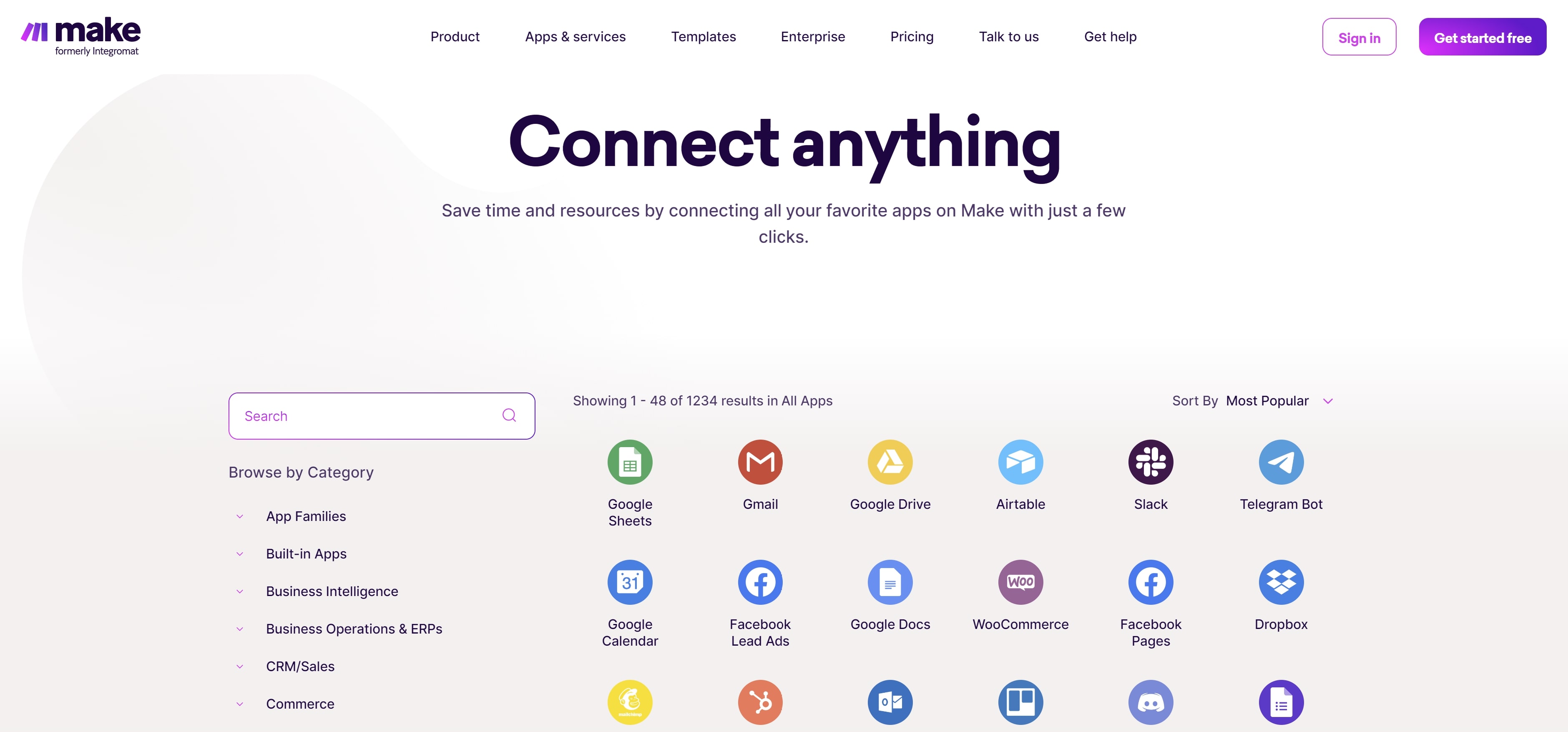 Make supported apps