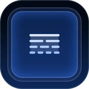 Square logo displaying horizontal lines representing data and timetable structure.