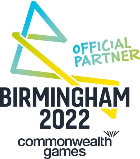 Logo for Birmingham 2022 Commonwealth Games with text 'Official Partner'.