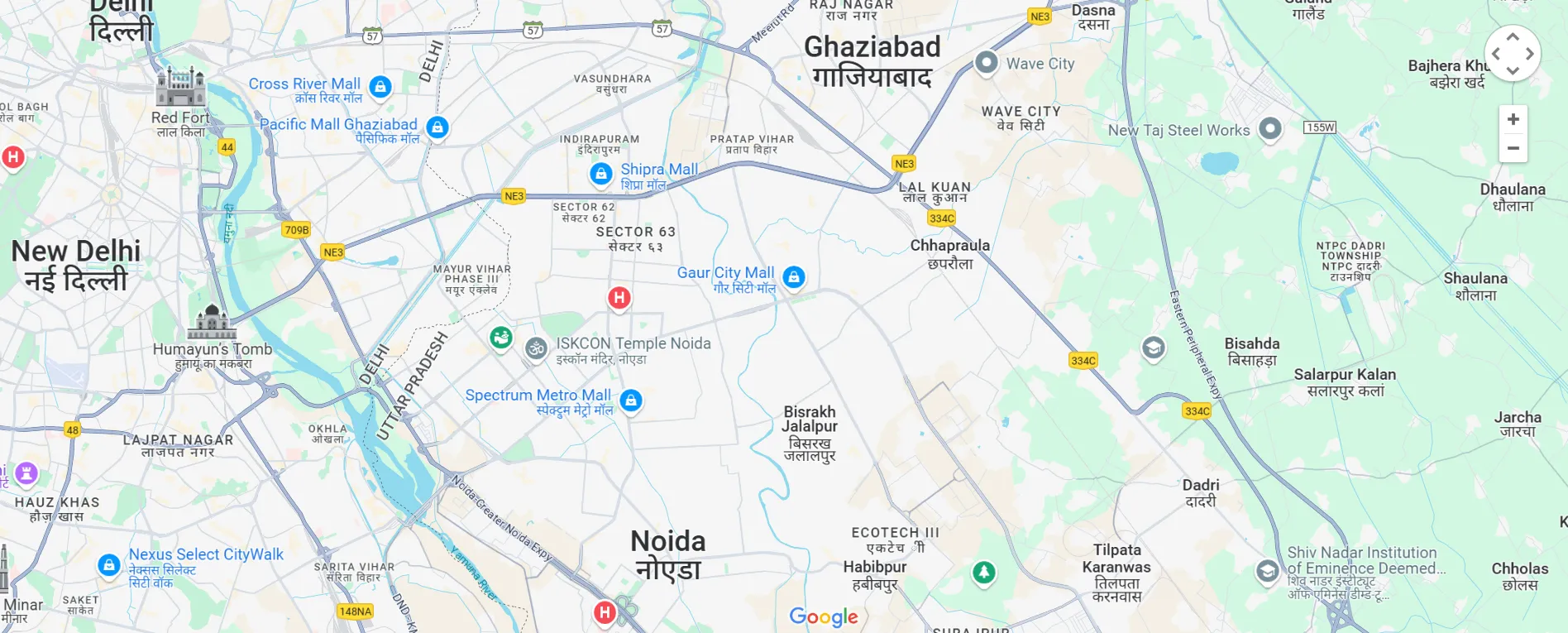 Location map showing Gaur Aspire Centurian Park in Techzone 4, Greater Noida West, highlighting connectivity routes.