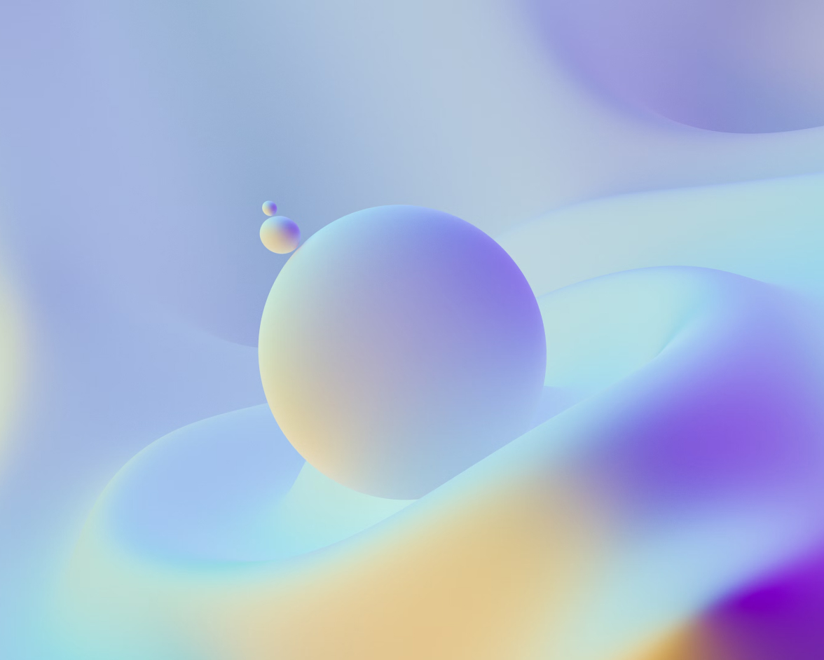 A blurry image of two balls in the air.