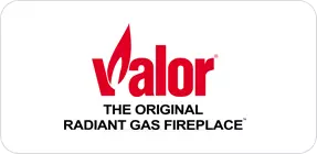 Valor logo for original radiant gas fireplace brand