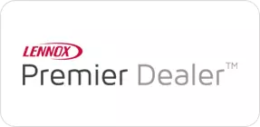 Lennox Premier Dealer logo with red and gray text