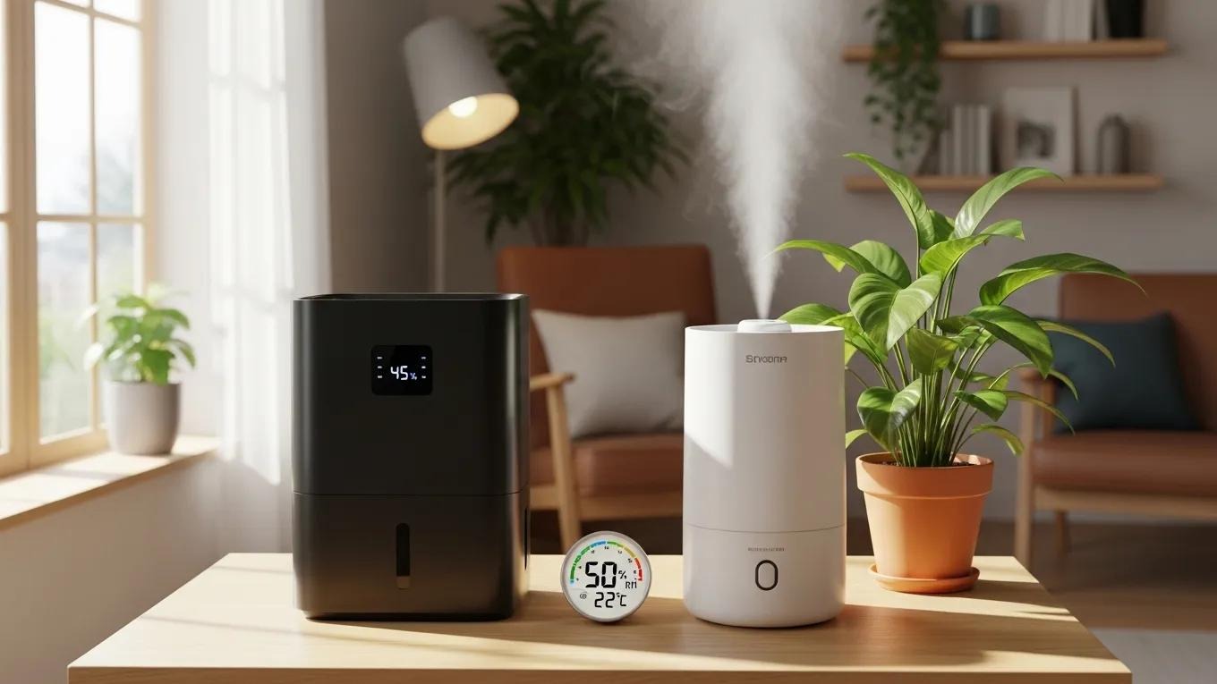 Dehumidifier and humidifier demonstrating effective humidity control solutions