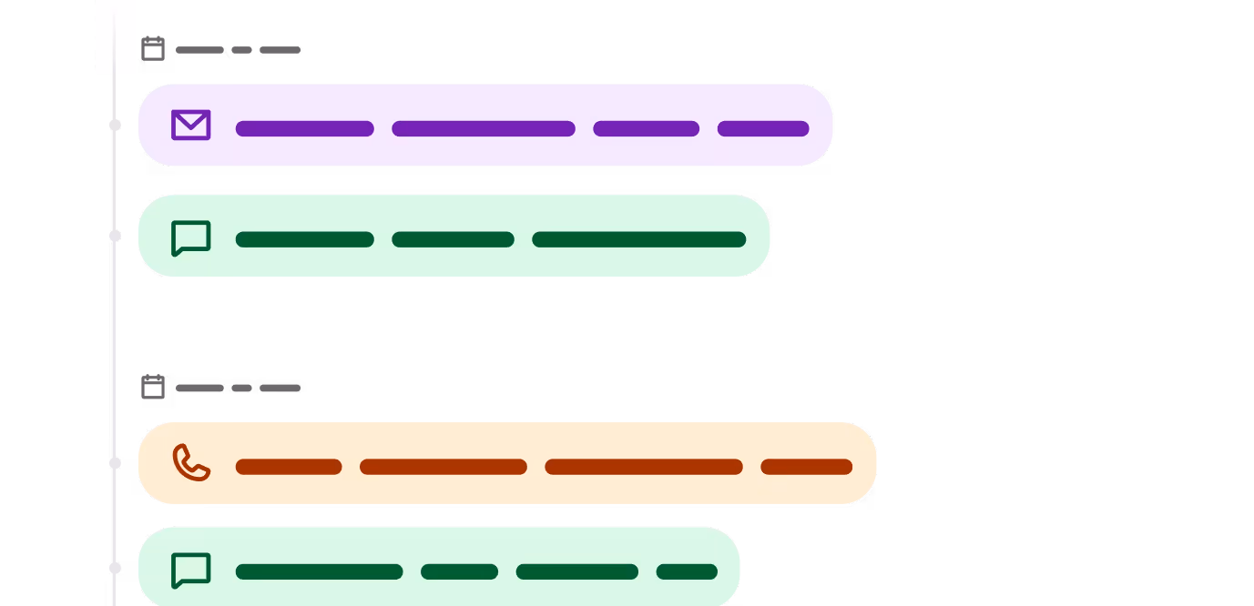 Track every SMS, email, call, task, and document in one unified Matter view.