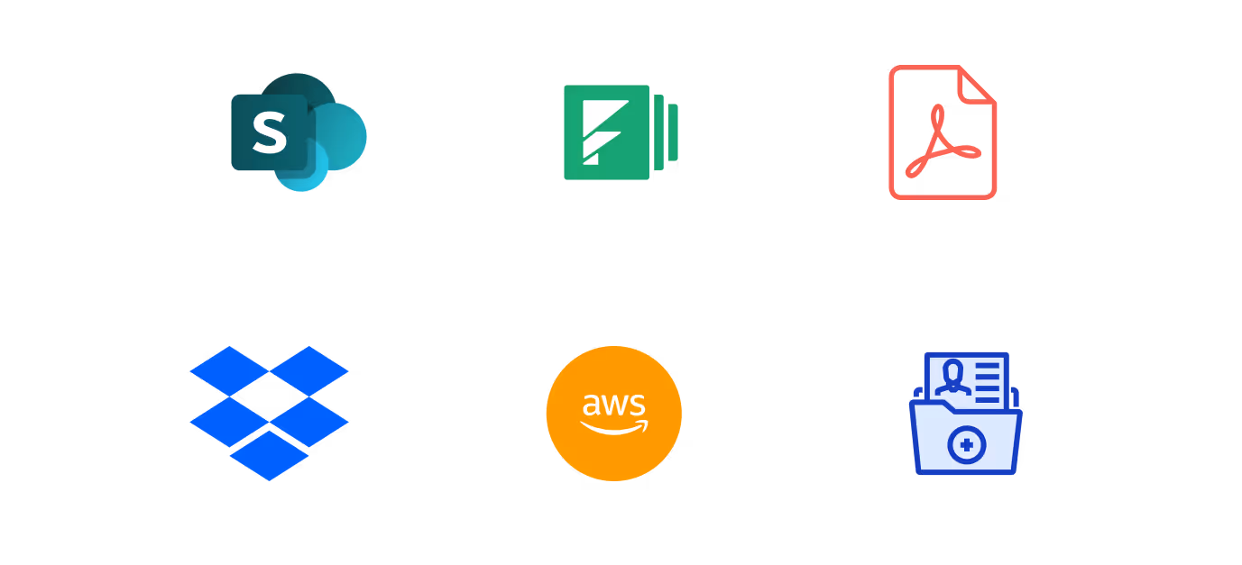 Link SharePoint, Dropbox, or Google Drive directly to the relevant Matter in Salesforce.