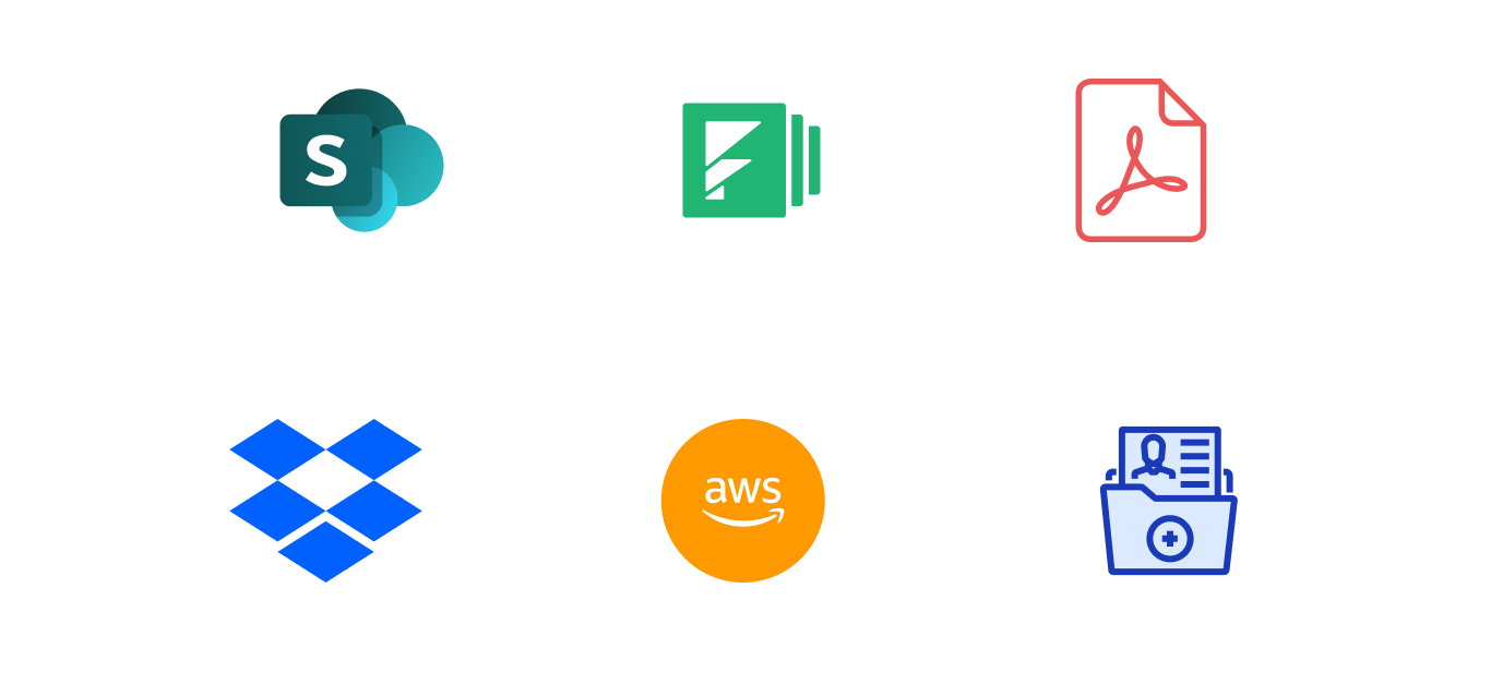Link SharePoint, Dropbox, or Google Drive directly to the relevant Matter in Salesforce.