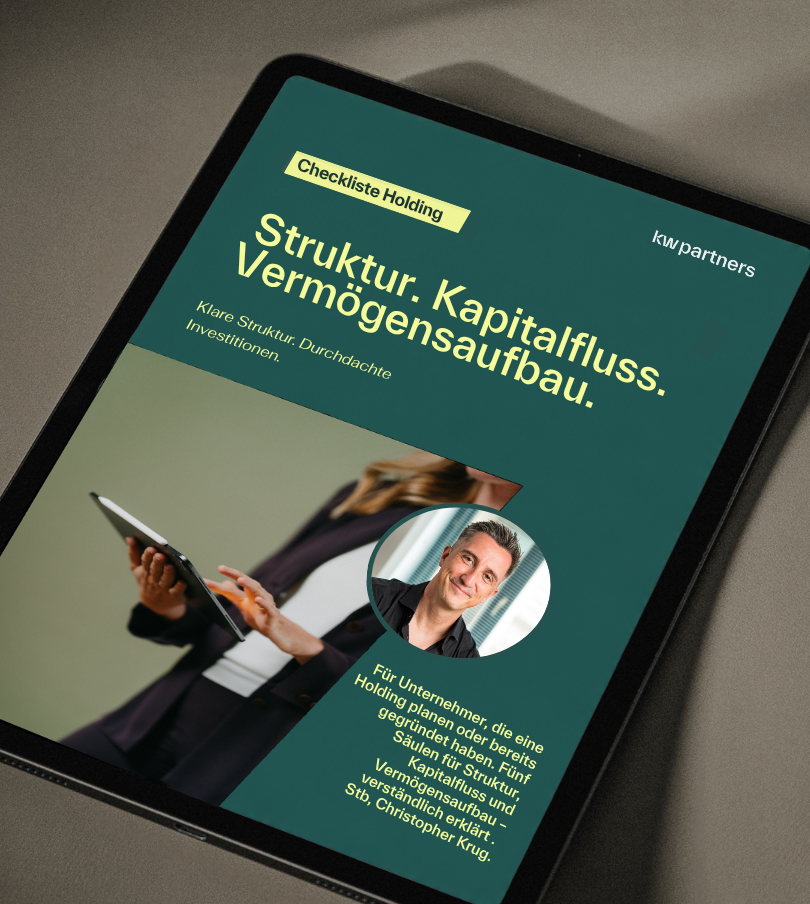 Checkliste Holding von Steuerberater Christopher Krug, kwpartners