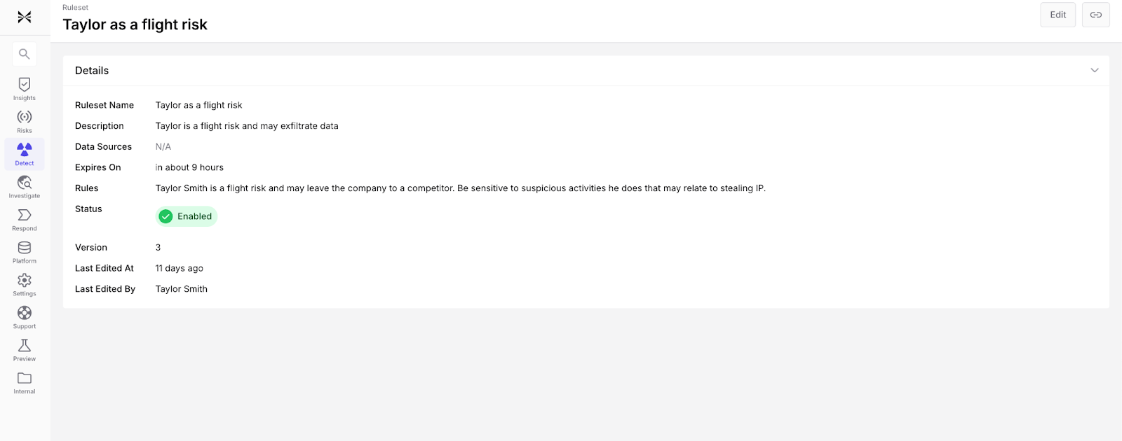 Natural language Business Context rules contextual findings for AI analysis