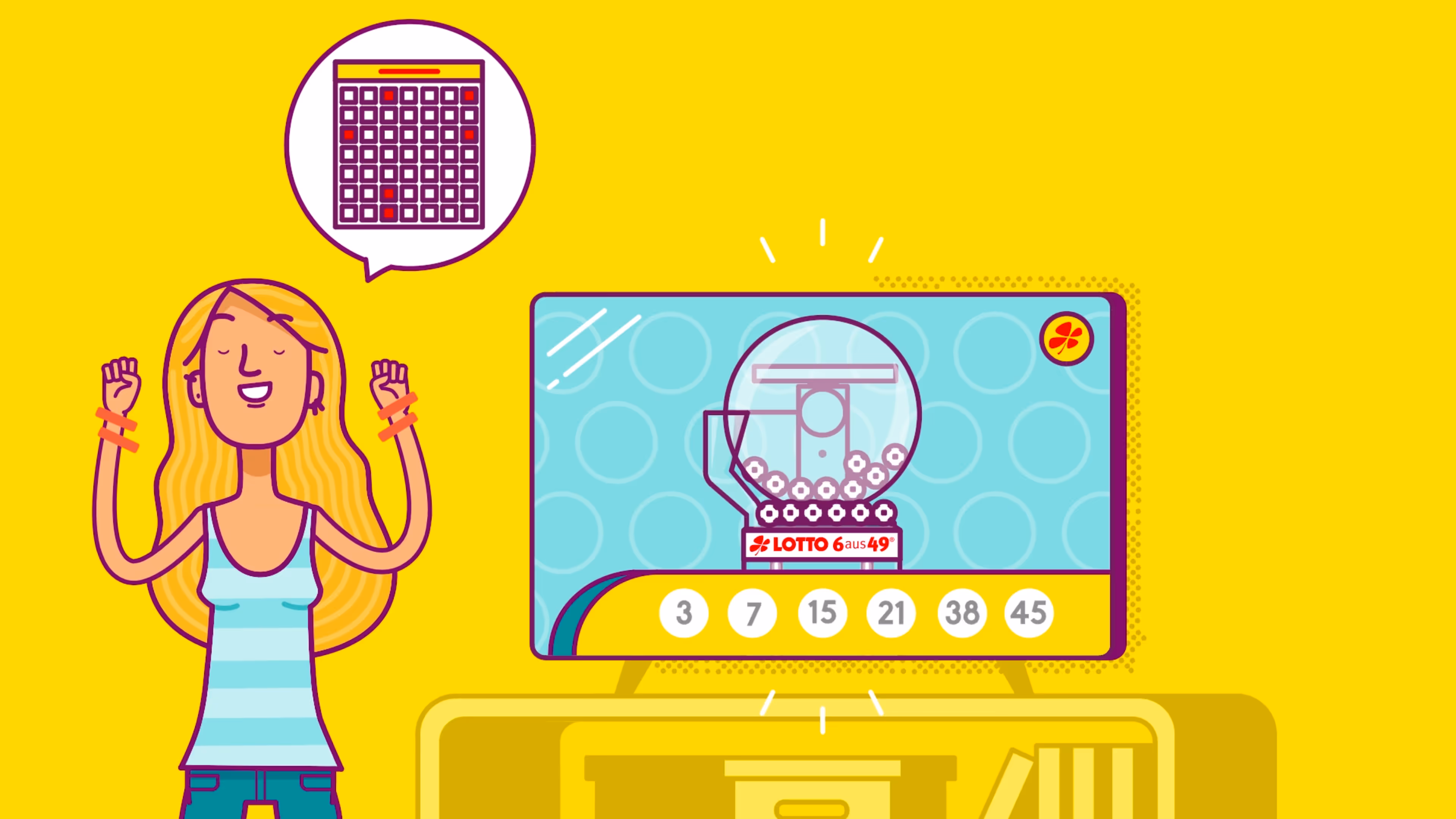 Illustration Lotto Gewinn