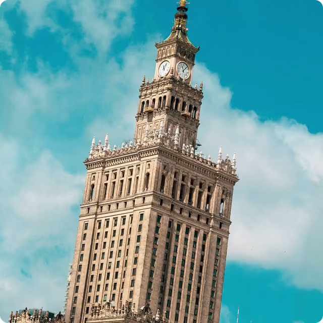 Pałac Kultury i Nauki w Warszawie, gdzie powstaje prywatny akademik StudentSpace.